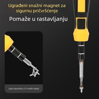 Deli DL1033D set odvijača s višefunkcijskim preciznim bitovima, od ugljičnog čelika, za kućne popravke računala, mobitela i satova