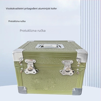 Aluminijska kutija za alate od legure, prijenosna, s zaobljenim kutovima, otporna na udarce i pritisak