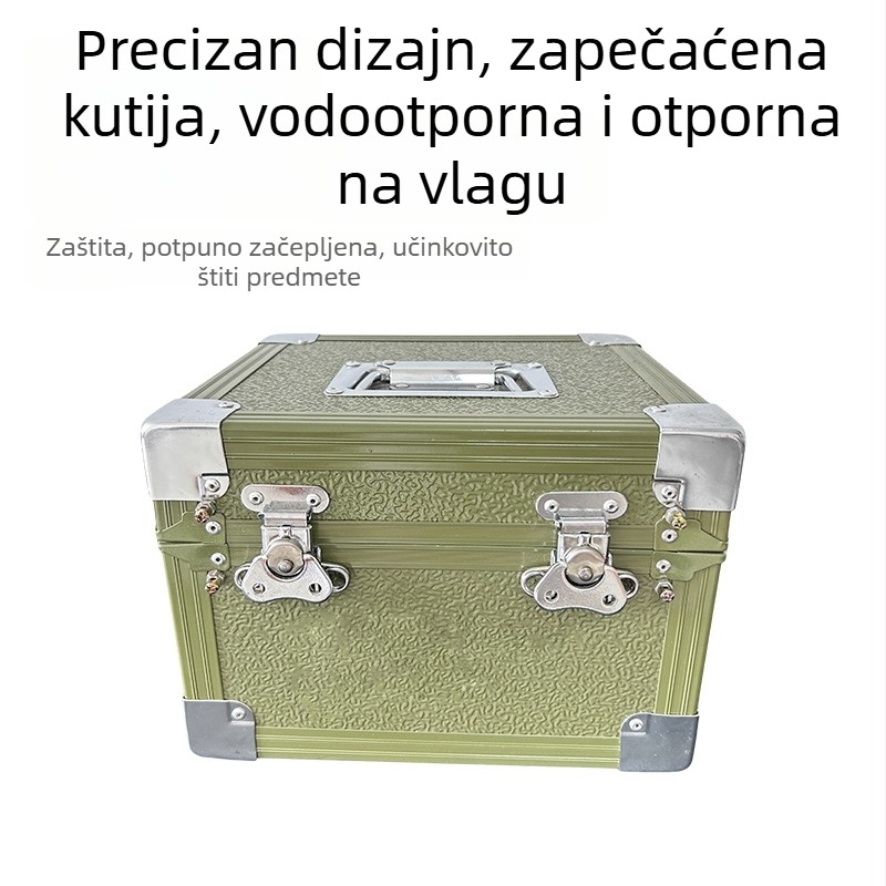 Aluminijska kutija za alate od legure, prijenosna, s zaobljenim kutovima, otporna na udarce i pritisak