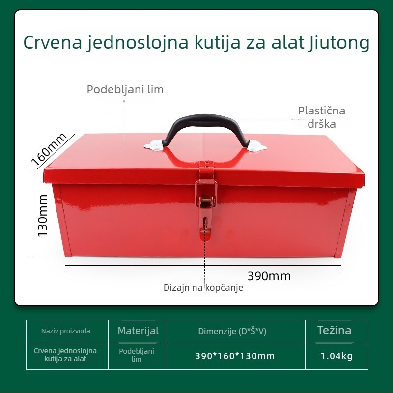 Metalna kutija za alate, jednostruka i višenamjenska; dvostruka konstrukcija za kućnu upotrebu i električno održavanje