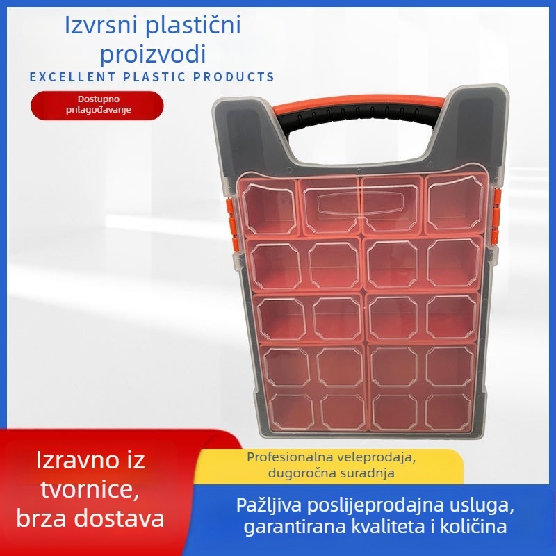 Plastična kutija za alate s PP okvirom, nosivost 2,5 kg, serija kutija za dijelove