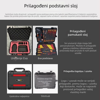 PP plastična kutija za alate — prenosna, otporna na potres, skladište hardvera i instrumenata, serija 301