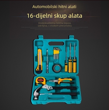 16-dijelni set alata za automobil i dom, od legirane čeli, težina 1,36 kg