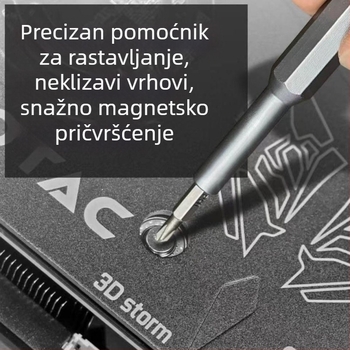 24-dijelni set odvijača od karbonskog čelika za popravak računala, mobitela i tableta uz odvojive male vijke