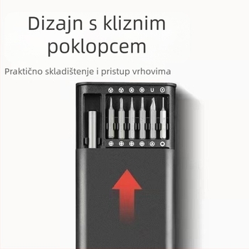 24-dijelni set odvijača od karbonskog čelika za popravak računala, mobitela i tableta uz odvojive male vijke