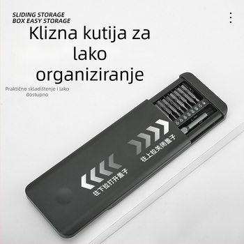 Višenamjenski set alata za popravak računala, naočala i mobitela – 26 dijelova, 4 mm bitovi, magnetski, od S2 alata čelika, bez izolacije