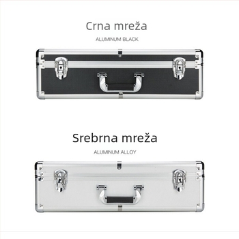 Kutija za alate od aluminijske legure s ručkom, prijenosna kutija za instrumente, višenamjenska aluminijska kutija, kutija za pohranu noževa, aluminijska kutija