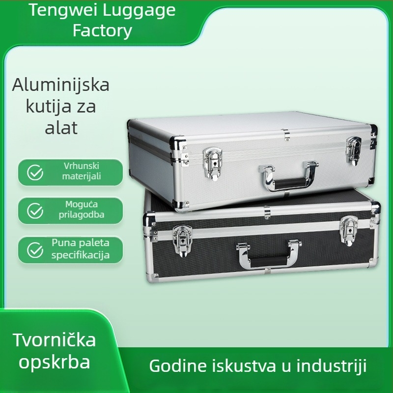 Kutija za alate od aluminijske legure s ručkom, prijenosna kutija za instrumente, višenamjenska aluminijska kutija, kutija za pohranu noževa, aluminijska kutija