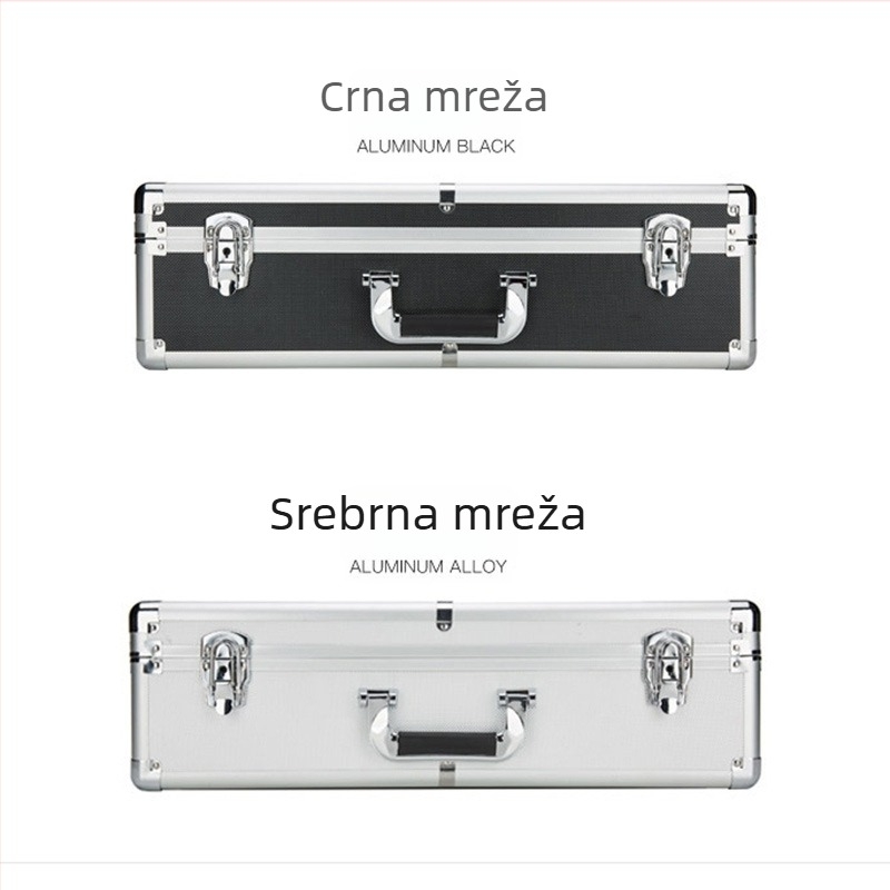 Kutija za alate od aluminijske legure s ručkom, prijenosna kutija za instrumente, višenamjenska aluminijska kutija, kutija za pohranu noževa, aluminijska kutija