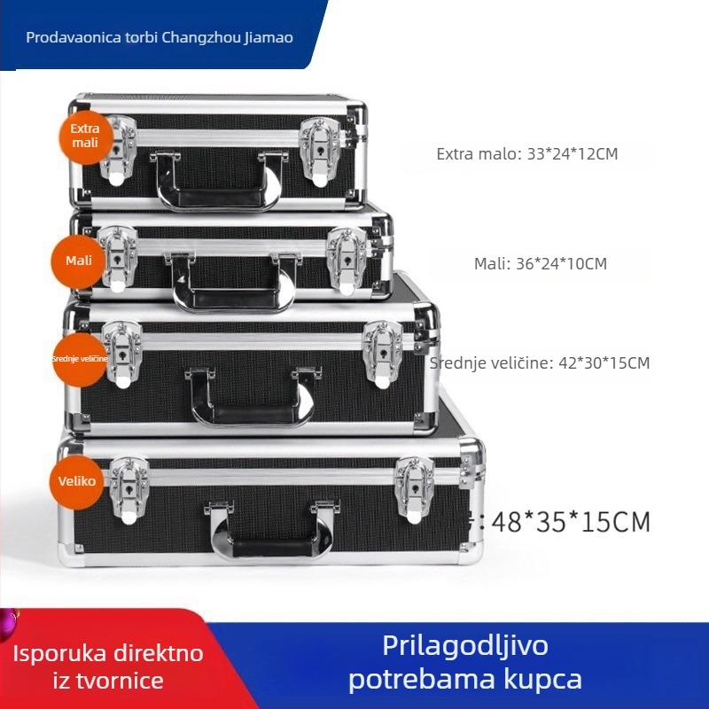 Kutija od aluminijske legure za alate, prijenosna kutija za alate i opremu