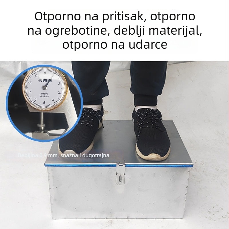 Flight case za alate i skladištenje sa zaključavanjem, galvanizirana čelična kutija