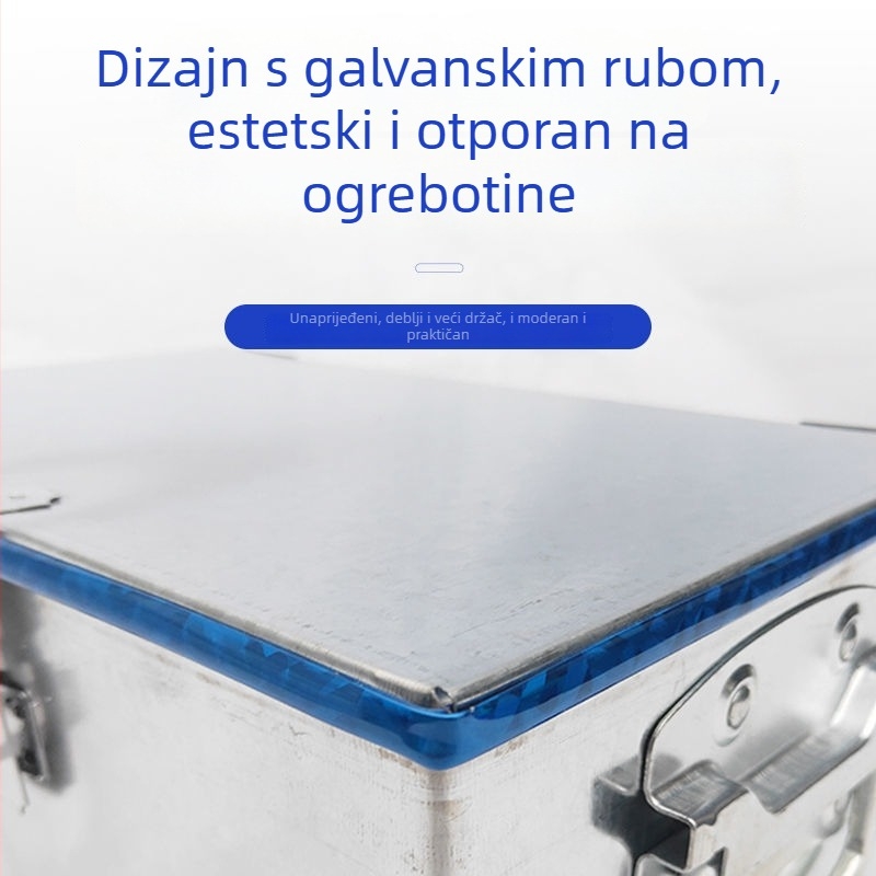 Flight case za alate i skladištenje sa zaključavanjem, galvanizirana čelična kutija