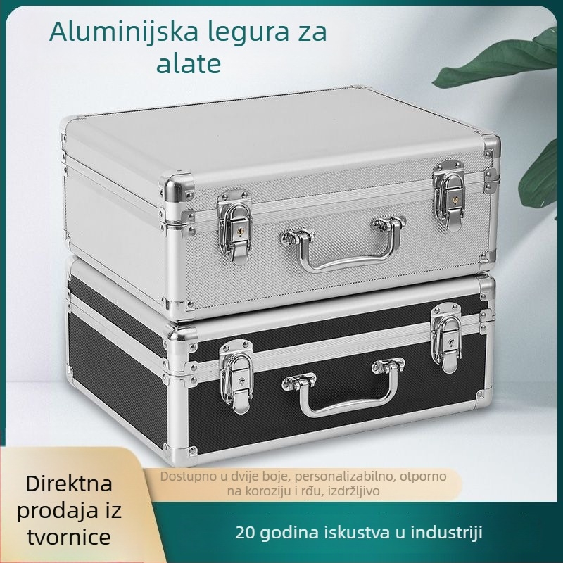 Kutija za alate od aluminijske legure za precizne instrumente, kutija za požarnu nuždu, mala sigurnosna kutija, kapacitet 10 L