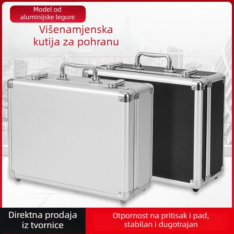 Kutija za alate od aluminijske legure za precizne instrumente, kutija za požarnu nuždu, mala sigurnosna kutija, kapacitet 10 L