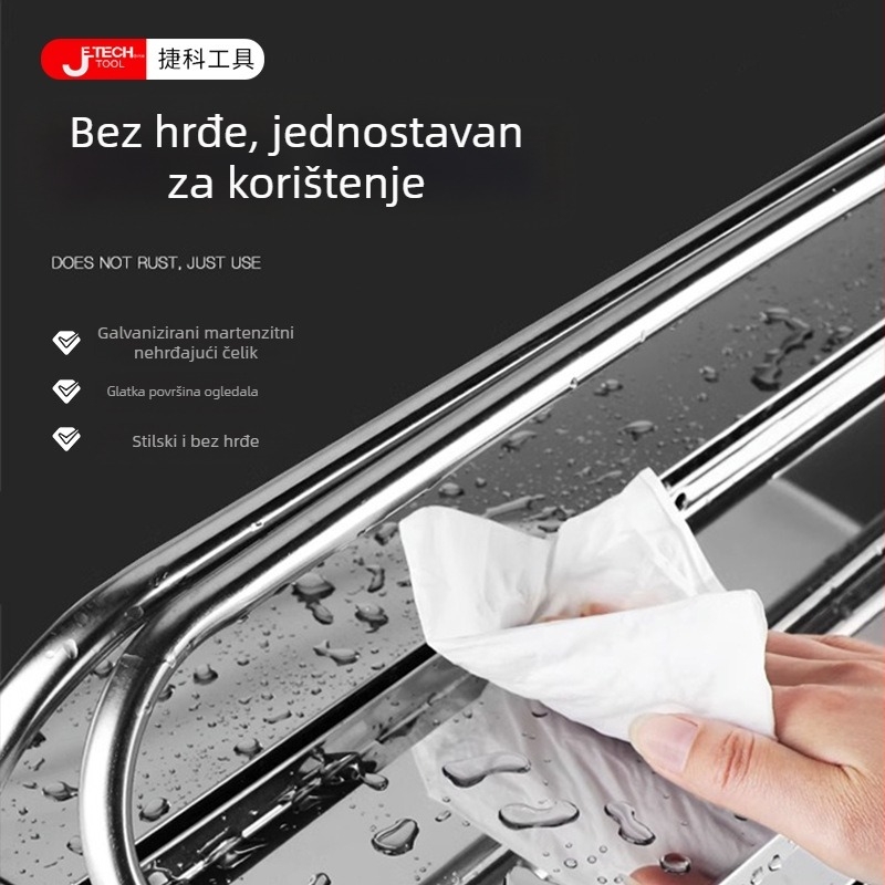 Kutija za alate od nehrđajućeg čelika, višeslojna sklopiva prijenosna kutija za pohranu, za kuću i automobil, veliki kapacitet