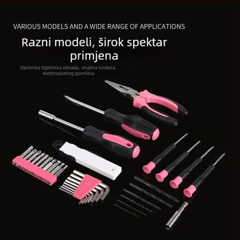 Eurokingtools set alata u kutiji, karbonska čelika, 152 dijela, serija električnih bušilica, za kućne popravke i drvorezbarstvo