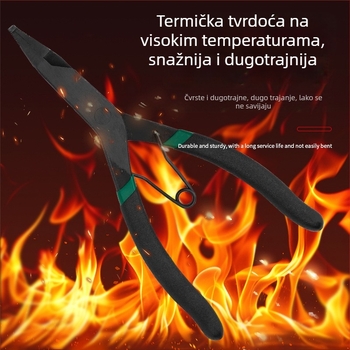 Circlip kliješta za ravni osovinski dio s plosnatim nosom — Yishun; promjer glave: 1; kut glave: 0; zamjena glave nije moguća.