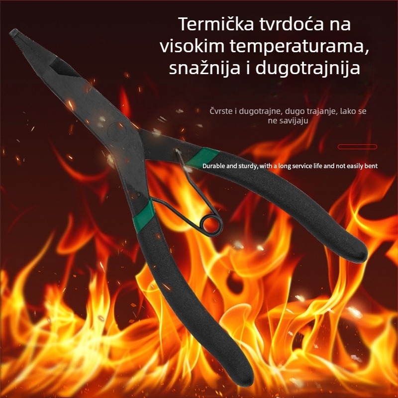 Circlip kliješta za ravni osovinski dio s plosnatim nosom — Yishun; promjer glave: 1; kut glave: 0; zamjena glave nije moguća.