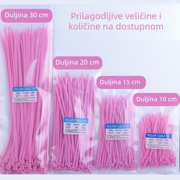Najlonske samozaključavajuće kabelske vezice, debljina 1.1–2.5 mm, 100 komada u pakiranju, za industrijsku upotrebu