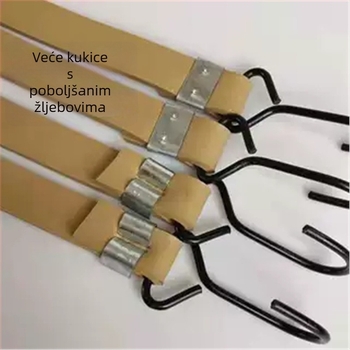 Elastična traka za motocikl i električni bicikl — debeli gumeni kabel, nosivost 100 kg, visoka elastičnost, za stražnji nosač kutije