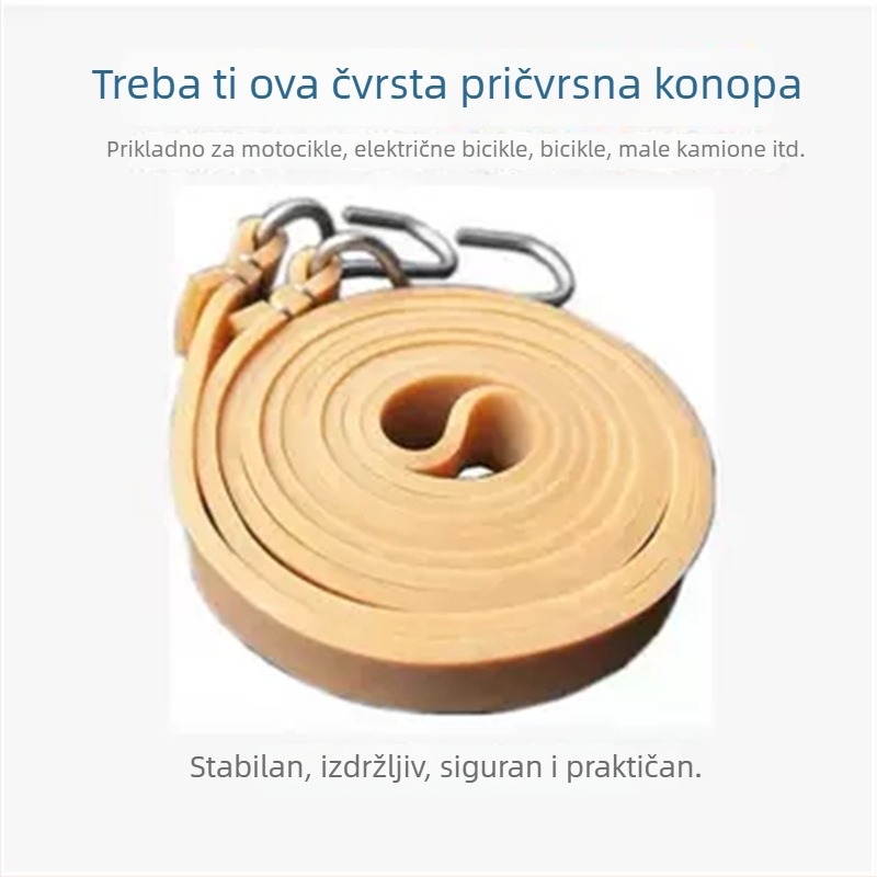 Elastična traka za motocikl i električni bicikl — debeli gumeni kabel, nosivost 100 kg, visoka elastičnost, za stražnji nosač kutije