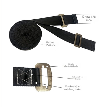 Vest-stilni remen za prijevoz tereta za premještanje namještaja – nadograđeni nosivi sustav; materijal: 50% najlona + 50% poliester; mješavina najlona i poliester; industrijska namjena; Hongyi