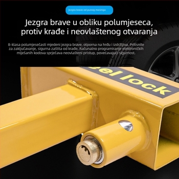 Katanac za kotač automobila, 304 nehrđajući čelik, cilindar protiv provale