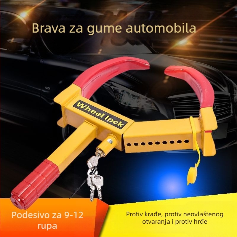 Katanac za kotač automobila, 304 nehrđajući čelik, cilindar protiv provale