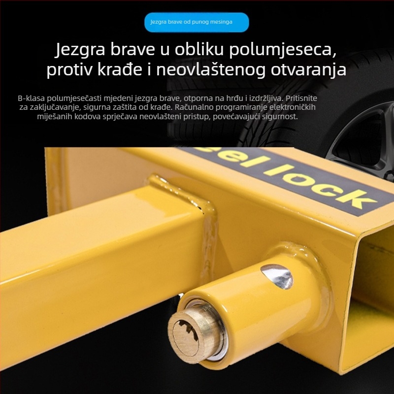 Katanac za kotač automobila, 304 nehrđajući čelik, cilindar protiv provale