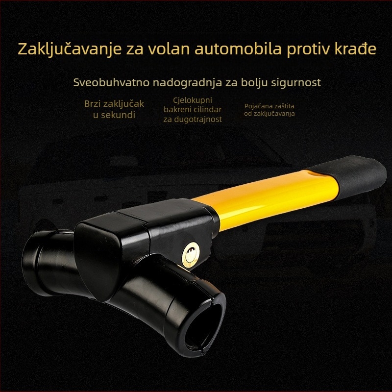 Zaključavanje volana automobila – model T-Lock, univerzalno, bakren cilindar Grade B, materijal: metal