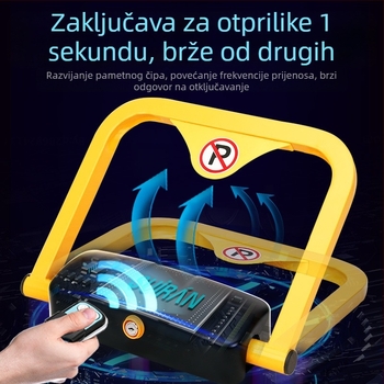 Elektronički sigurnosni zasun za parkiranje automobila s daljinskim upravljanjem – Silver Rainbow, željezno tijelo, model vrata, za privatne automobile, podzemna garaža