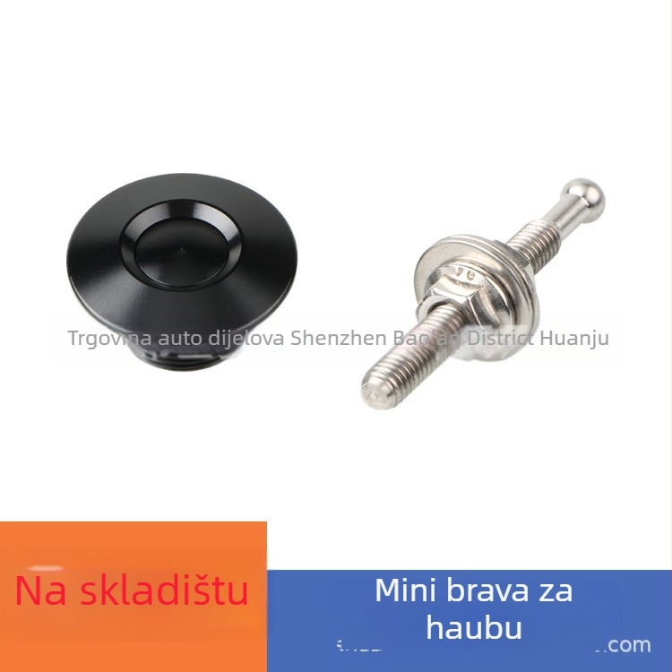 HJ Mini brava poklop automobila — aluminijska legura, cilindar brava JDM0014, kompatibilan s prednjim i stražnjim branikom, mogućnost prilagodbe obrade