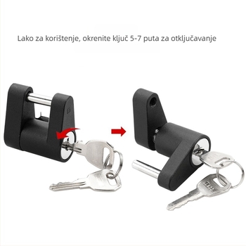 Katanac za automobil protiv krađe, cinkovog legura, model 11410, Takuhyun, mogućnost prilagodbe