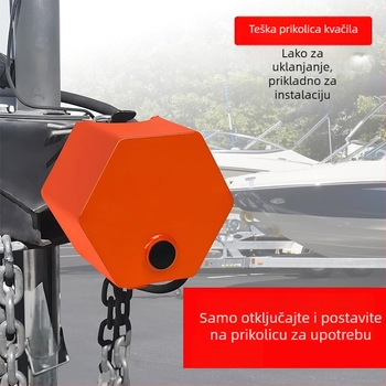 Zaključavanje vučne kuka - Teška izrada, Željezo, Model HL006-O, Opće namjene, Protiv krađe automobila