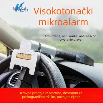 Bingkai brava za volan automobila tipa T, sigurnosni alarm protiv krađe, univerzalna kompatibilnost
