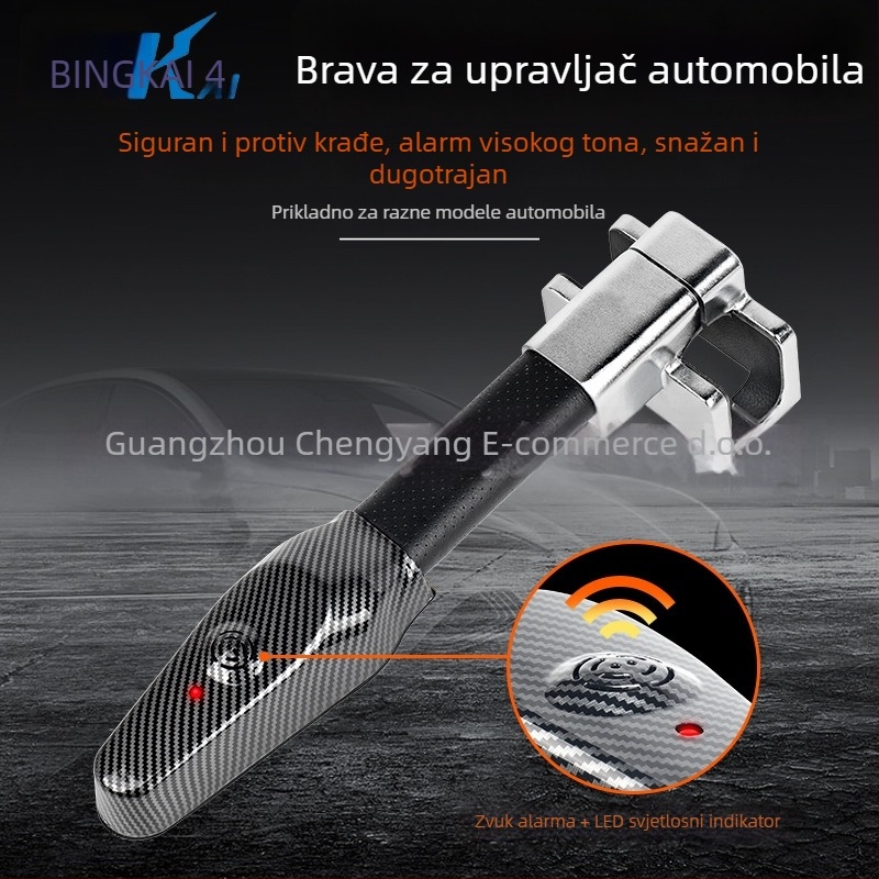 Bingkai brava za volan automobila tipa T, sigurnosni alarm protiv krađe, univerzalna kompatibilnost