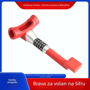 T-oblikovana brava za volan s lozinkom, čelična konstrukcija, opća namjena