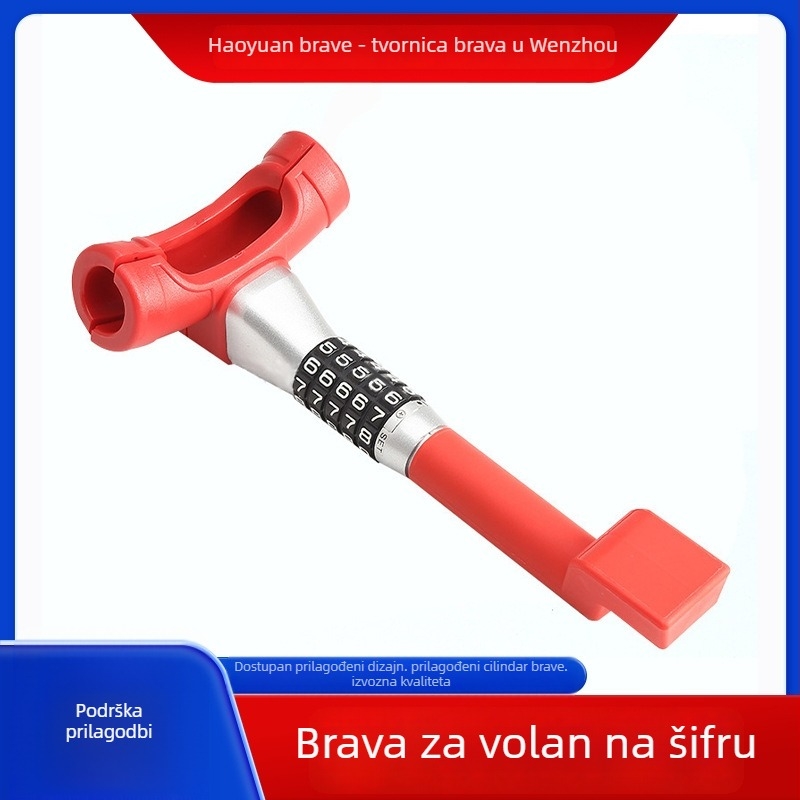 T-oblikovana brava za volan s lozinkom, čelična konstrukcija, opća namjena