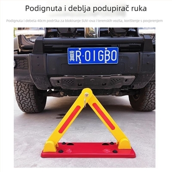Keding Shield trokutasti zemni parkirni zadržavac za automobil, model Type A, materijal: hladno valjana čelična ploča, bakreni cilindar, za automobile i SUV