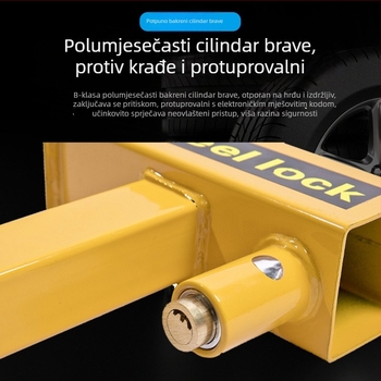 Katanac za auto kotač, čvrsti klip-tip brave, od nehrđajućeg čelika 304, protivkrađa, cilindar anti-pry, regulator 9–12 rupa, kompatibilan s većinom modela automobila