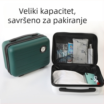 PP kozmetička torbica s jednostranim kotačićima, zatvarač, ultralakаna, 235 g; za pohranu i nošenje na putovanju