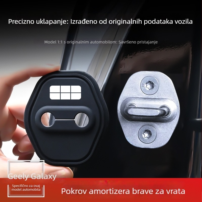 Silikonski pokrov za ključ vrata i unutarnji zaštitni pokrov automobila za Geely Galaxy L6/L7 E5 Starship – Marka: Kawai Wolf; Prilagodba: Ne