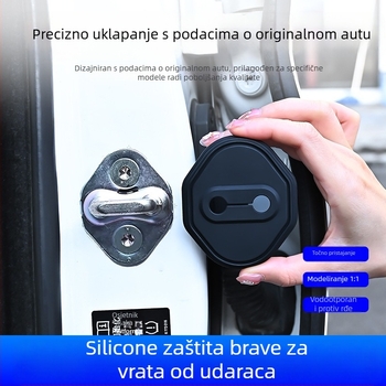 Silikonski poklopac za zaštitu brave automobijskih vrata s ljepilnom ugradnjom za unutarnji panel upravljanja vratima