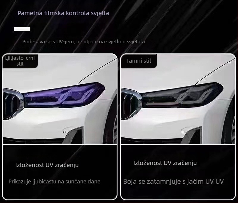 Keyatu TPU zaštitni film za prednja svjetla – obrazac promjene boje, samoljepljiva folija za svjetla