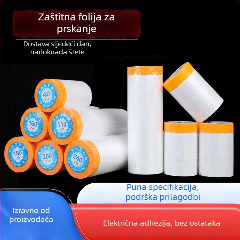 Maskirajuća zaštitna folija za bojanje automobila i kućnu dekoraciju, visoka viskoznost, prilagodljiva debljina, podloga PE film/papir