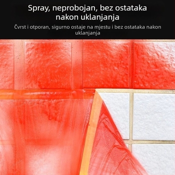 Dust-proof spray masking film za zaštitu automobila i namještaja — debljina 0,5, materijal PE film, baza: PE film + papir, snažno ljepilo, prozirnost 80%