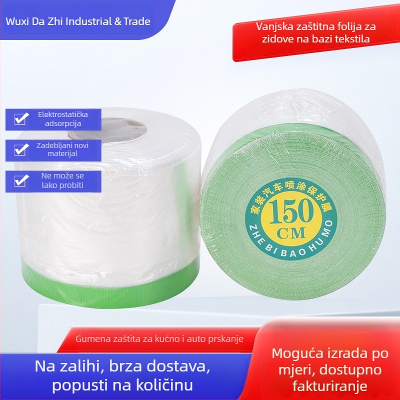 Zidna zaštitna maskirajuća folija na bazi tkanine, za unutarnju i vanjsku dekoraciju, visoka adhezija, za bojanje i prskanje.