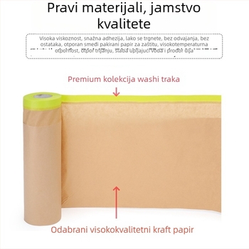 Maske papir za automobilsku boju — kraft i japanski papir, različita debljina, ljepilo osjetljivo na pritisak, pogodan za bojanje automobila i zaštitu u kućnoj dekoraciji