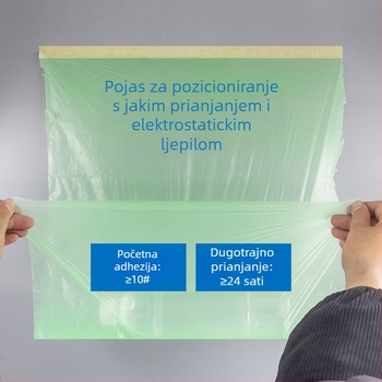 Maskirajući film za automobilsku sprej boju, HDPE maskirajući film s papirnim središtem, viskoznost visoka, debljina 0,7, prilagodljivo