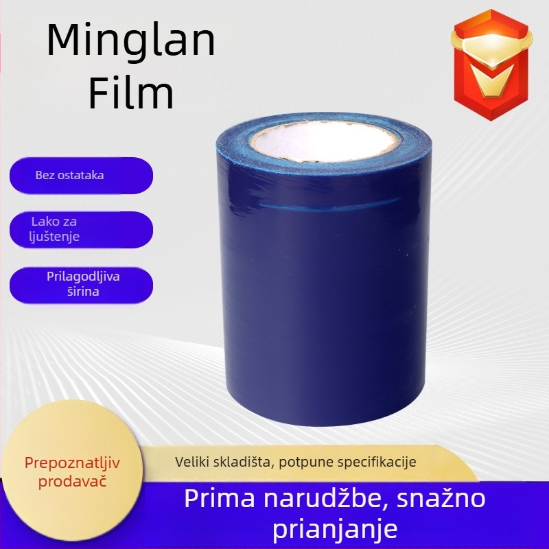 Samoljepljiva PE zaštitna folija za aluminijske površine, debljina 0,04 mm, otporna na prljavštinu i prašinu, ljepilo na bazi vode